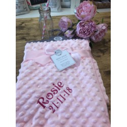 Personalised Soft Snuggle Baby Blanket - Baby Girl Baby Boy